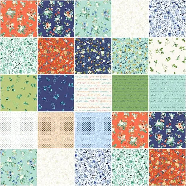 Clothworks - Bloom Wildly Strip Roll - 40 Strips