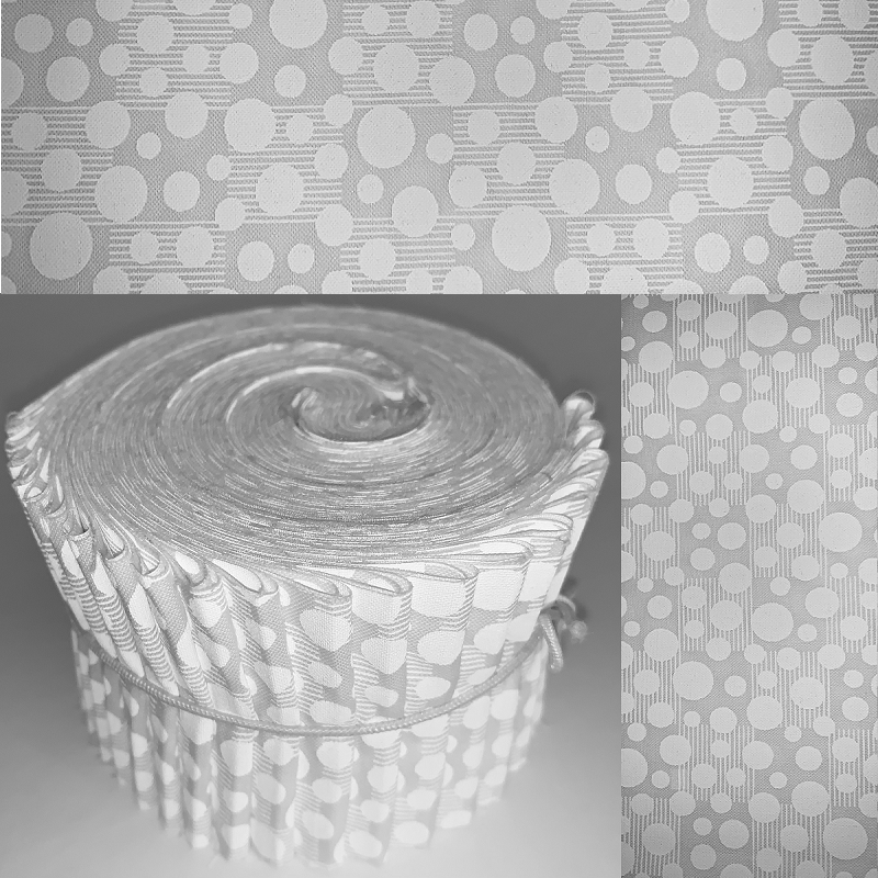 White Bubble - White Tone Print 2.5" Roll - 20 Strips