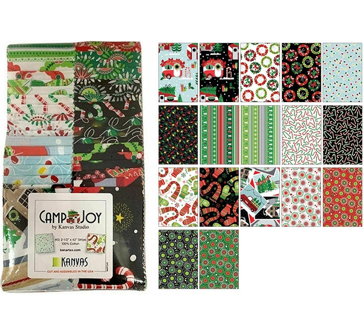 Benartex Camp Joy (Christmas) Strip-pies - 40 2.5" Strips