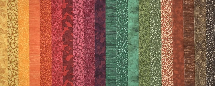 Changing Leaves 2.5" Roll - 20 Fabrics, 20 Total Strips