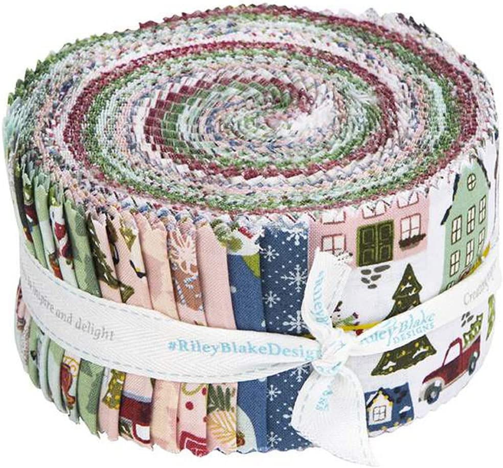 Riley Blake Christmas Village - 40 Strip Rolie Polie