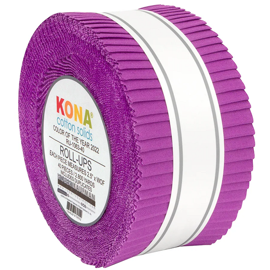 Robert Kaufman Kona COTY 2022 - Cosmos - Color of the Year Roll-up - 40 Strip Roll
