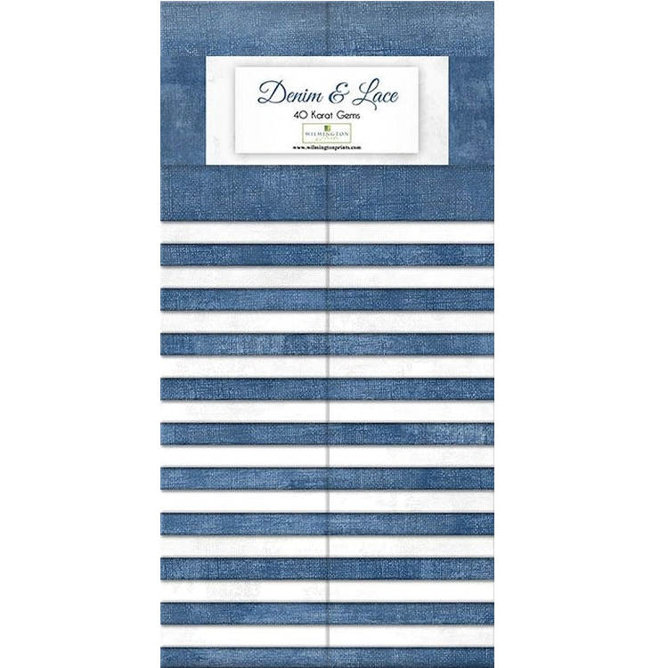 Wilmington Prints - 40 Karat Gems - Denim & Lace
