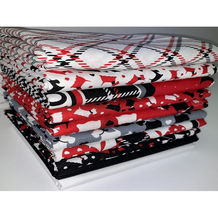 Benartex Dottie For Scottie Fat Quarter Bundle - 10 Fabrics, 10 Total Fat Quarters