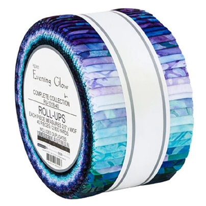 Robert Kaufman Artisan Batiks: Evening Glow Roll-up - 40 Total Strips (RU-1018-40)