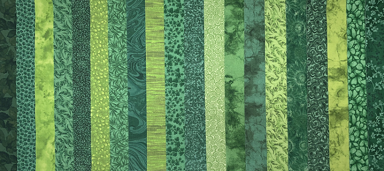 Fresh Greens 2.5" Roll - 20 Fabrics, 20 Total Strips