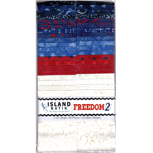 Island Batik - Freedom 2 - 20 Fabrics, 40 Total Strips