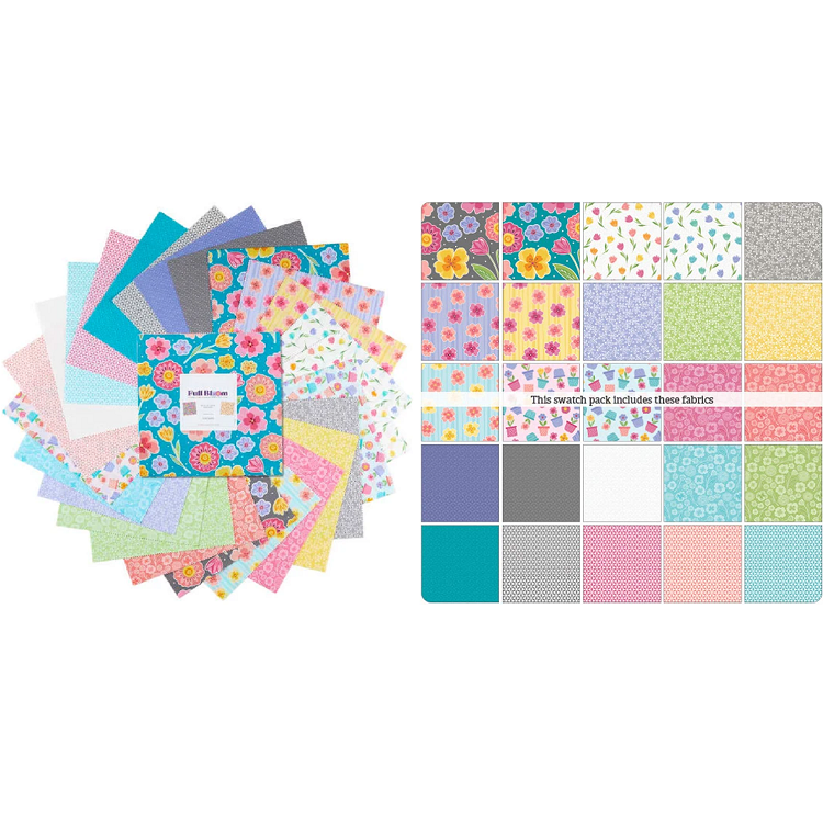Charm Pack 5x5 Squares - Benartex Full Bloom - 40 5" Squares
