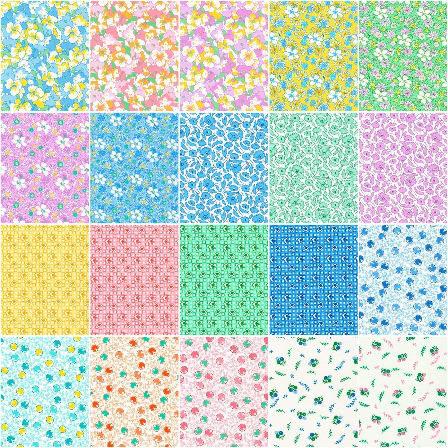 Robert Kaufman Gentle Petals Roll-up - 40 Strip Roll