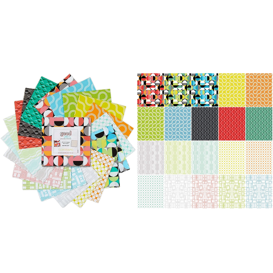 Charm Pack 5x5 Squares - Benartex Good Vibes - 40 5" Squares 