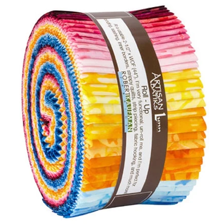 Robert Kaufman Artisan Batiks: Good Vibes Roll-up - 40 Total Strips