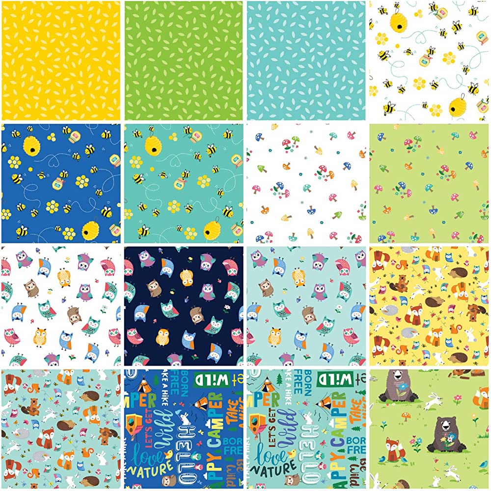 Benartex Happy Camper Strip-pies - 40 2.5" Strips Flat Pack