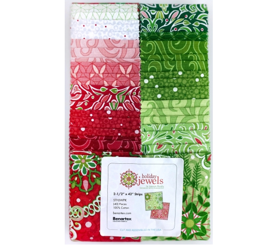 Benartex Holiday Jewels Strip-pies - 40 2.5" Strips Flat Pack