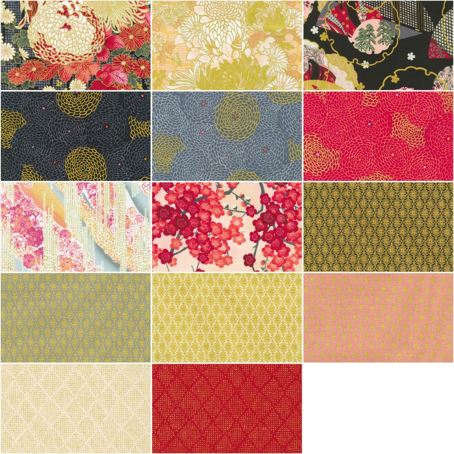 Charm Pack 5x5 Squares - Robert Kaufman "Imperial Collection: Camellia Colorstory" - 40 5" Squares