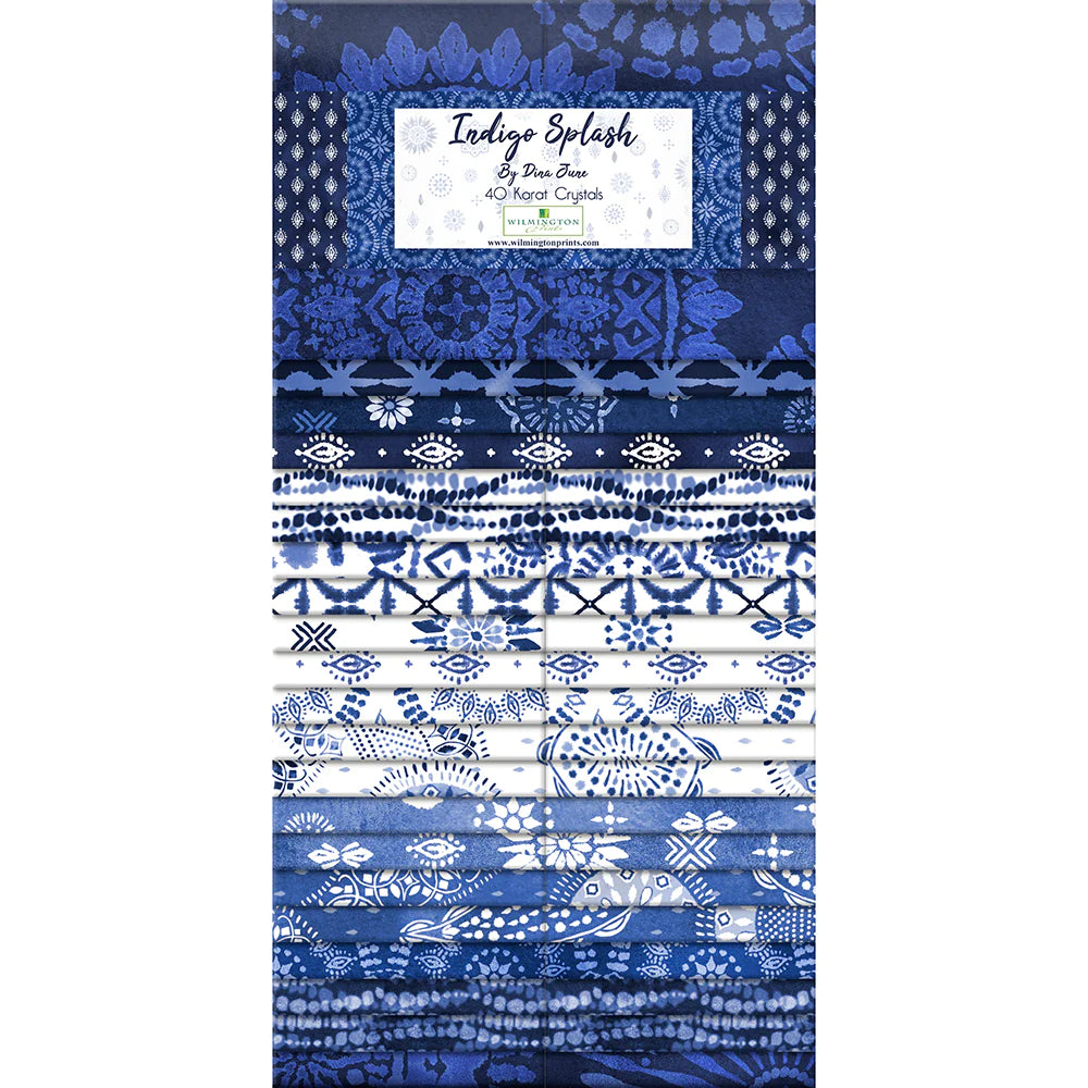 Wilmington Prints - 40 Karat Crystals - Indigo Splash