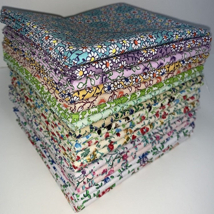 Light Florals Fat Quarter Bundle - 20 Total Fat Quarters
