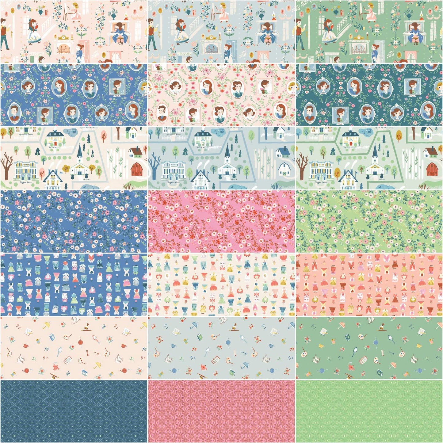 Riley Blake Little Women - 40 Strip Rolie Polie