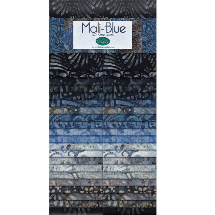 Wilmington Prints - 40 Karat Jewels - Mali-Blue (Batik)