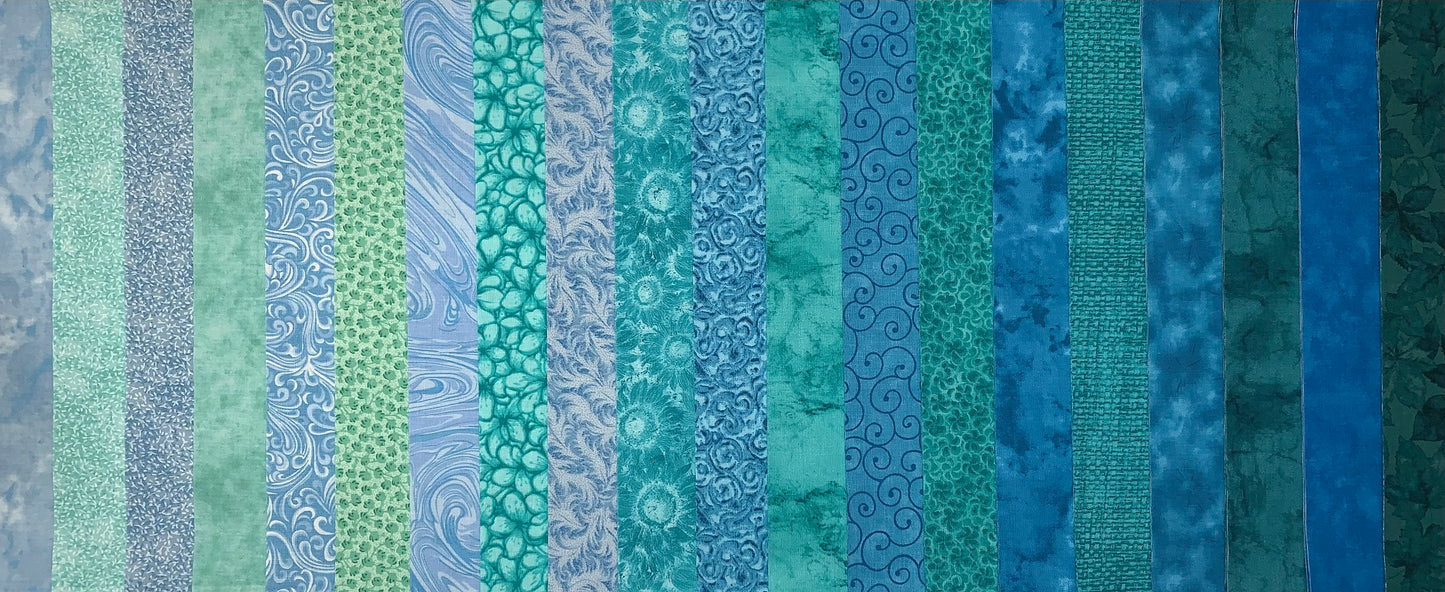 Mermaid Fat Quarter Bundle - 20 Fabrics, 20 Total Fat Quarters