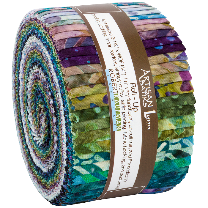 Robert Kaufman Artisan Batiks: Modern Twist Roll-up - 40 Total Strips