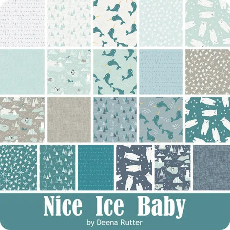 Riley Blake Nice Ice Baby - 40 Strip Rolie Polie