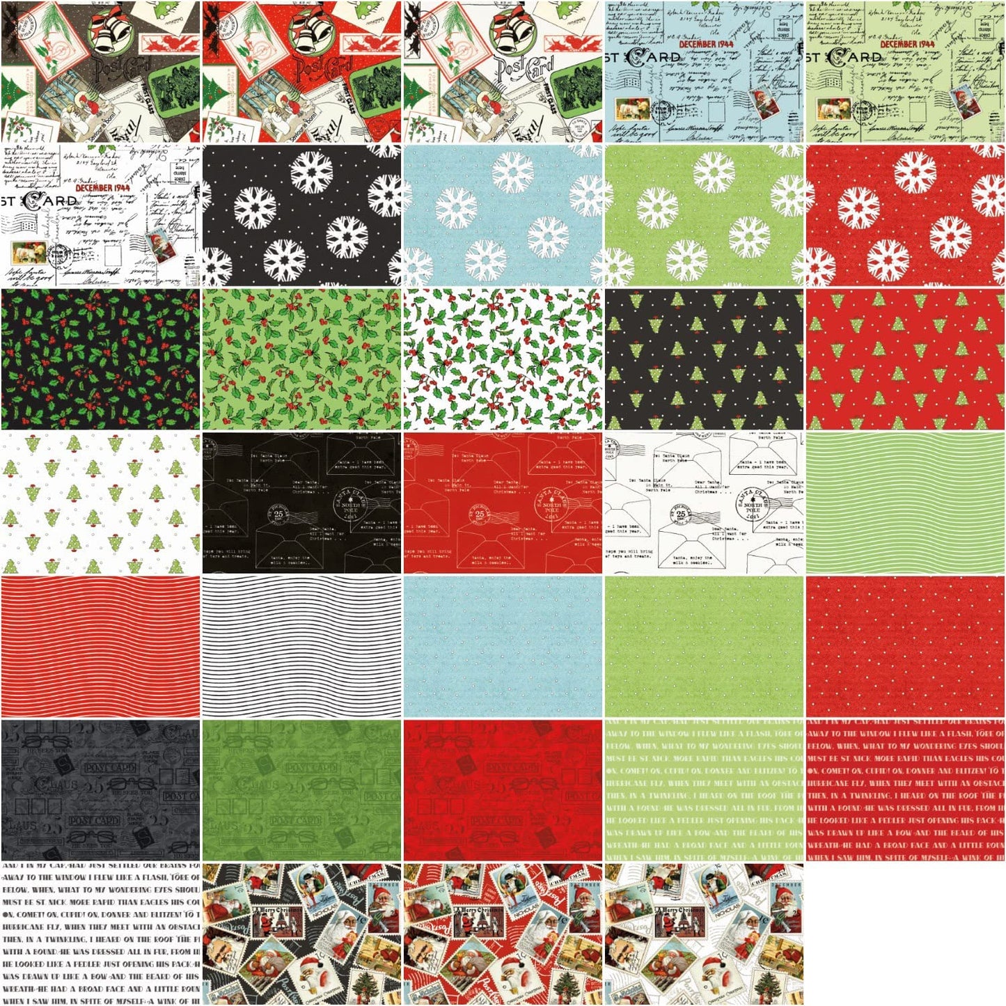 Riley Blake Nicholas The Cheerful Giver (Christmas) - 40 Strip Rolie Polie