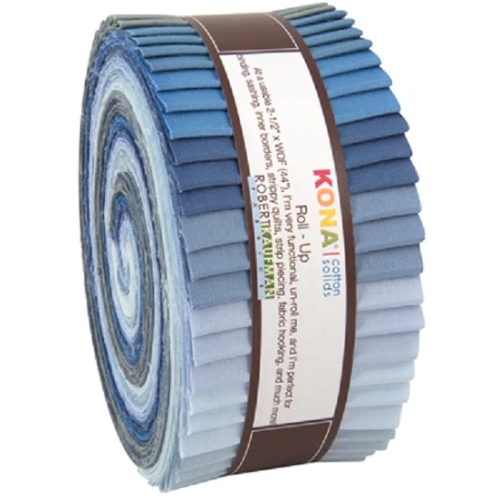 Robert Kaufman Kona Cotton Overcast Palette Roll-up - 40 Strip Roll