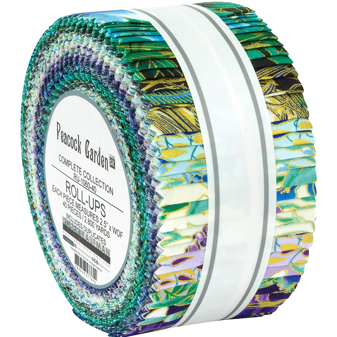 Robert Kaufman Peacock Garden Roll-up - 40 Strip Roll (RU-1060-40)