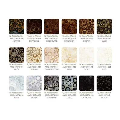 Robert Kaufman Artisan Batiks: Rings & Dots Roll-up - 40 Total Strips