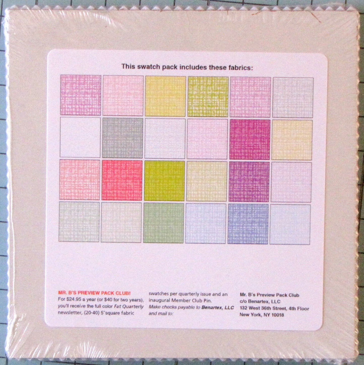 Charm Pack 5x5 Squares - Benartex Color Weave Pearl - 40 5" Squares