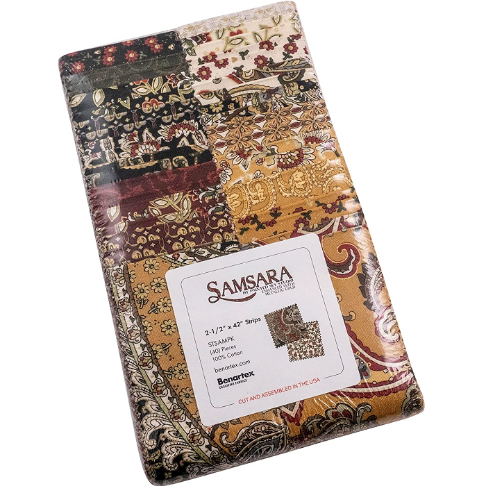 Benartex Samsara Strip-pies - 40 2.5" Strips Flat Pack