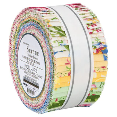 Robert Kaufman Flowerhouse: Serene Roll-up - 40 Strip Roll