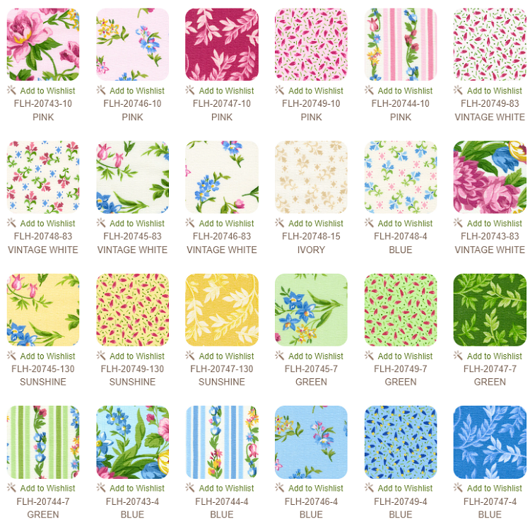 Robert Kaufman Flowerhouse: Serene Roll-up - 40 Strip Roll