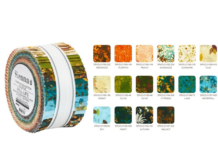 Robert Kaufman Sienna Roll-up - 40 Strip Roll