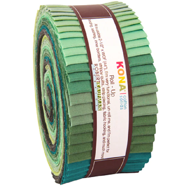 Robert Kaufman Kona Cotton Spring Meadow Roll-up - 40 Strip Roll