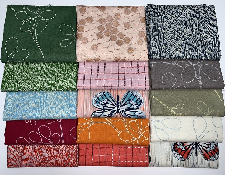 Robert Kaufman Spring Shimmer Fat Quarter Bundle - 15 Fabrics, 15 Total Fat Quarters