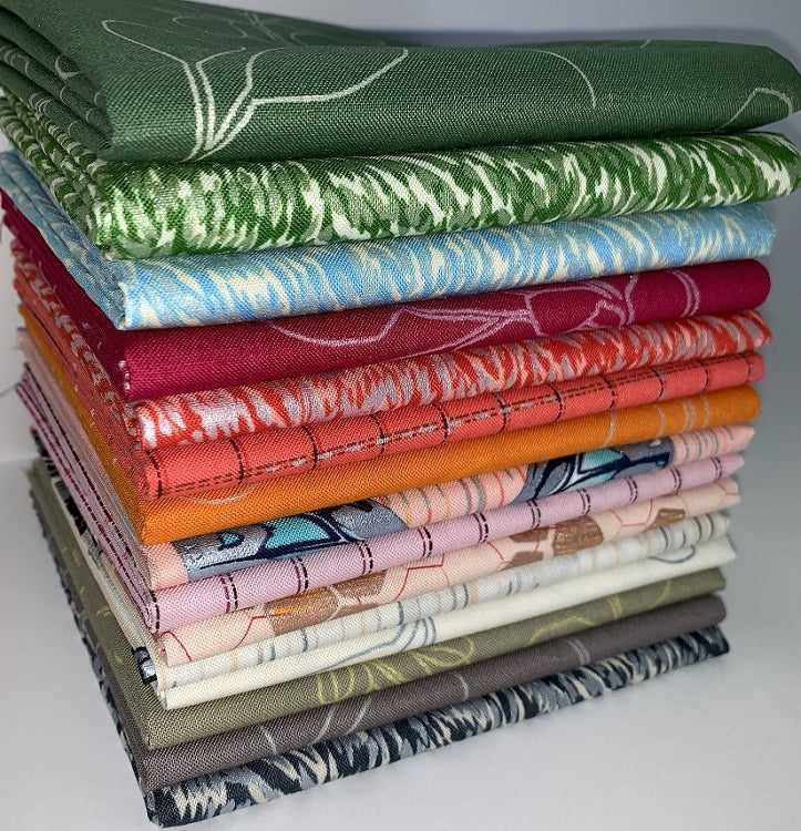 Robert Kaufman Spring Shimmer Fat Quarter Bundle - 15 Fabrics, 15 Total Fat Quarters