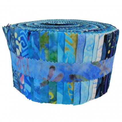 Java Batiks - Blues - Maywood Studios - 40 Strips