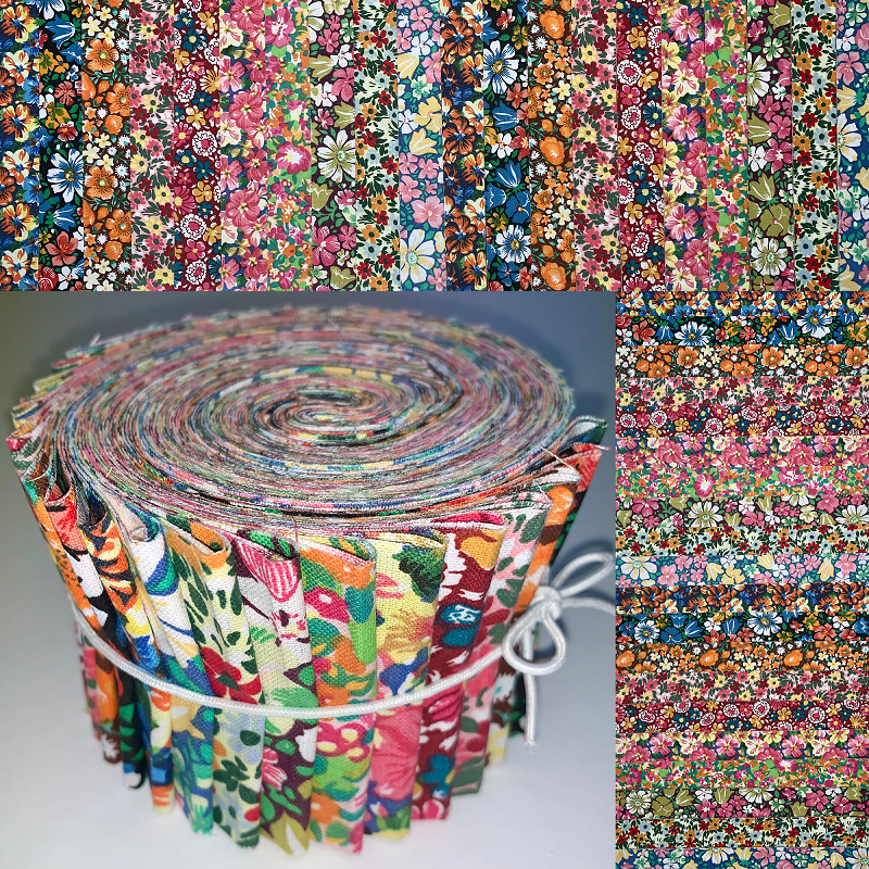 Craft Tropical Garden 2.5" Roll - 20 Fabrics, 20 Total Strips