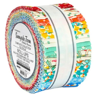 Robert Kaufman Flowerhouse: Sunnyside Farm Roll-up - 40 Strip Roll
