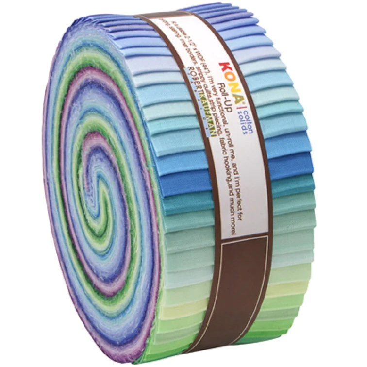 Robert Kaufman Kona Cotton Sunset Palette Roll-up - 43 Strip Roll