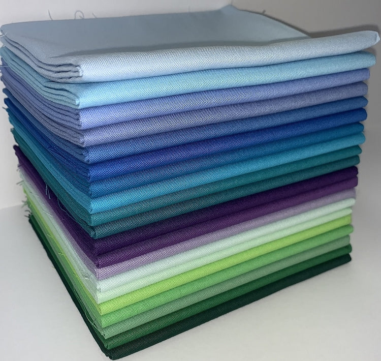 Solid Sunset Palette Fat Quarter Bundle - 20 Total Fat Quarters