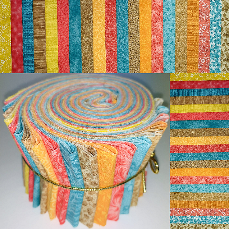 Sand and Surf 2.5" Roll - 20 Fabrics, 20 Total Strips