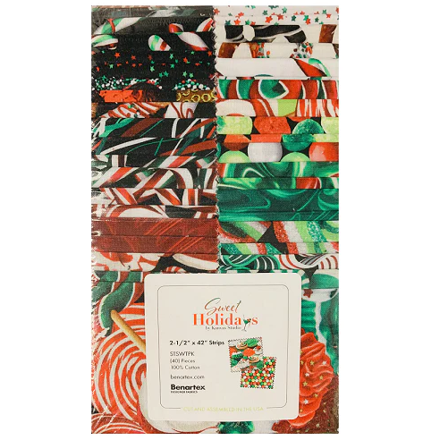 Benartex Sweet Holidays Strip-pies - 40 2.5" Strips Flat Pack