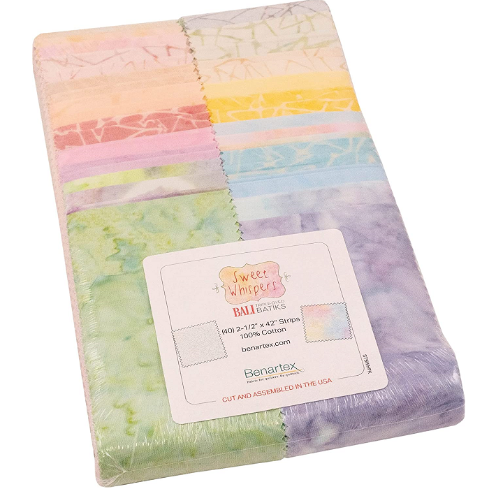 Benartex Bali Batik Sweet Whispers Batiks Strip-pies - 40 2.5" Strips