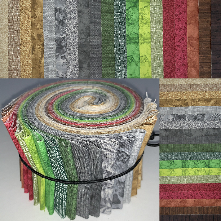 Valley View 2.5" Roll - 20 Fabrics, 20 Total Strips