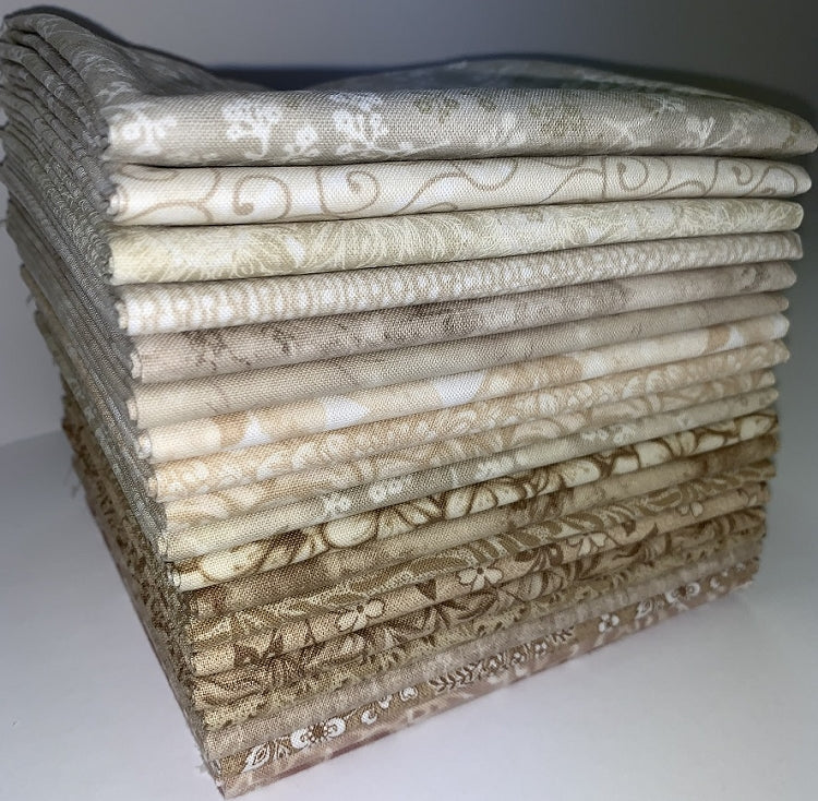 Vanilla Cream Fat Quarter Bundle - 20 Fabrics, 20 Total Fat Quarters