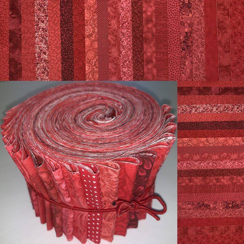 Very Cherry 2.5" Roll - 20 Fabrics, 20 Total Strips 