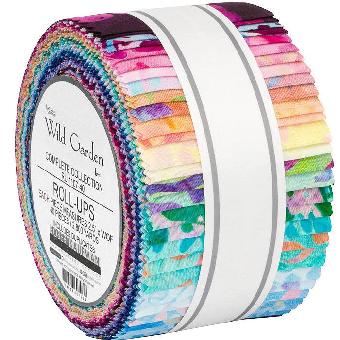 Robert Kaufman Artisan Batiks: Wild Garden Roll-up - 40 Total Strips