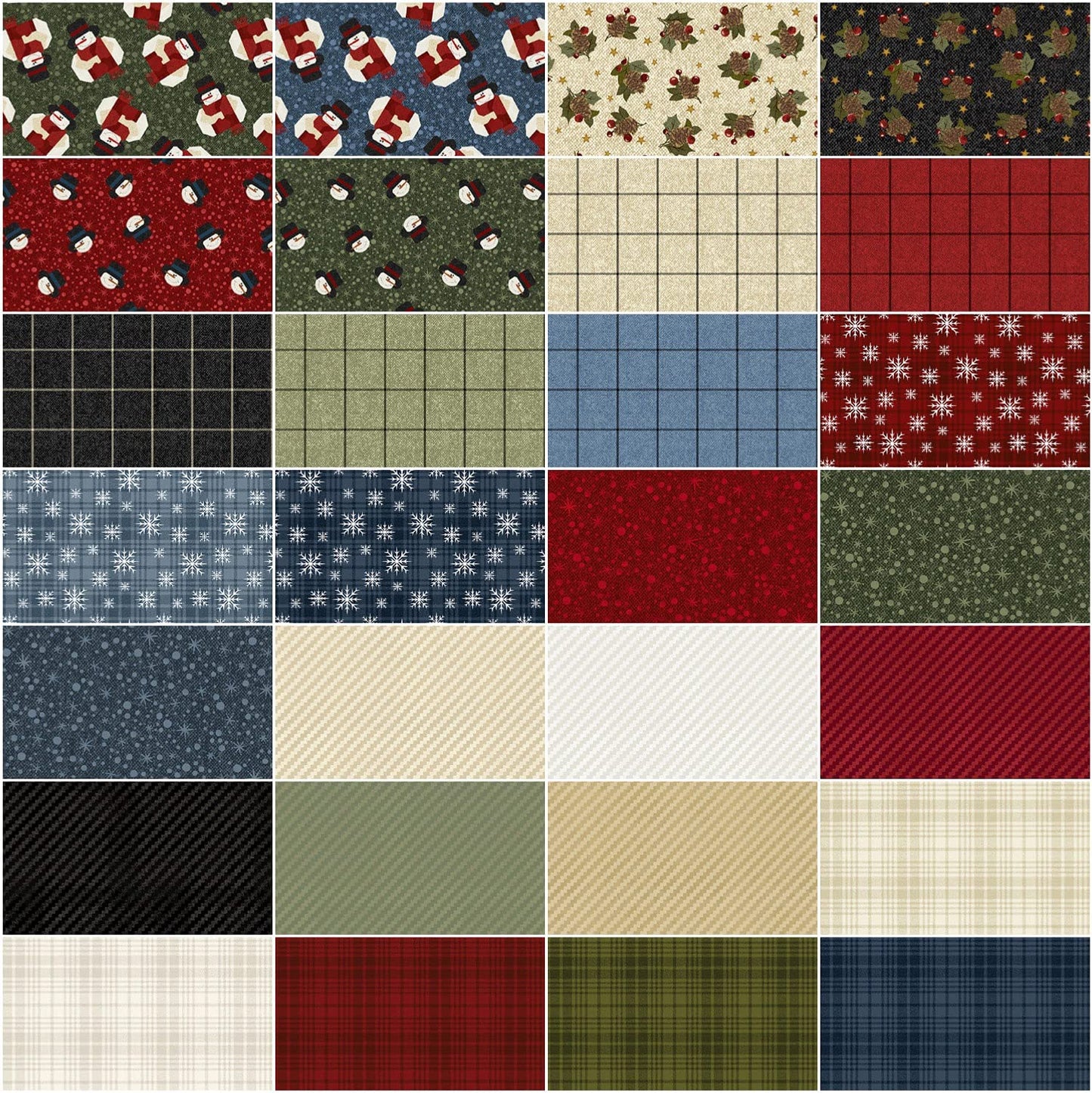Benartex A Very Wooly Winter Strip-pies - 40 2.5" Strips Flat Pack